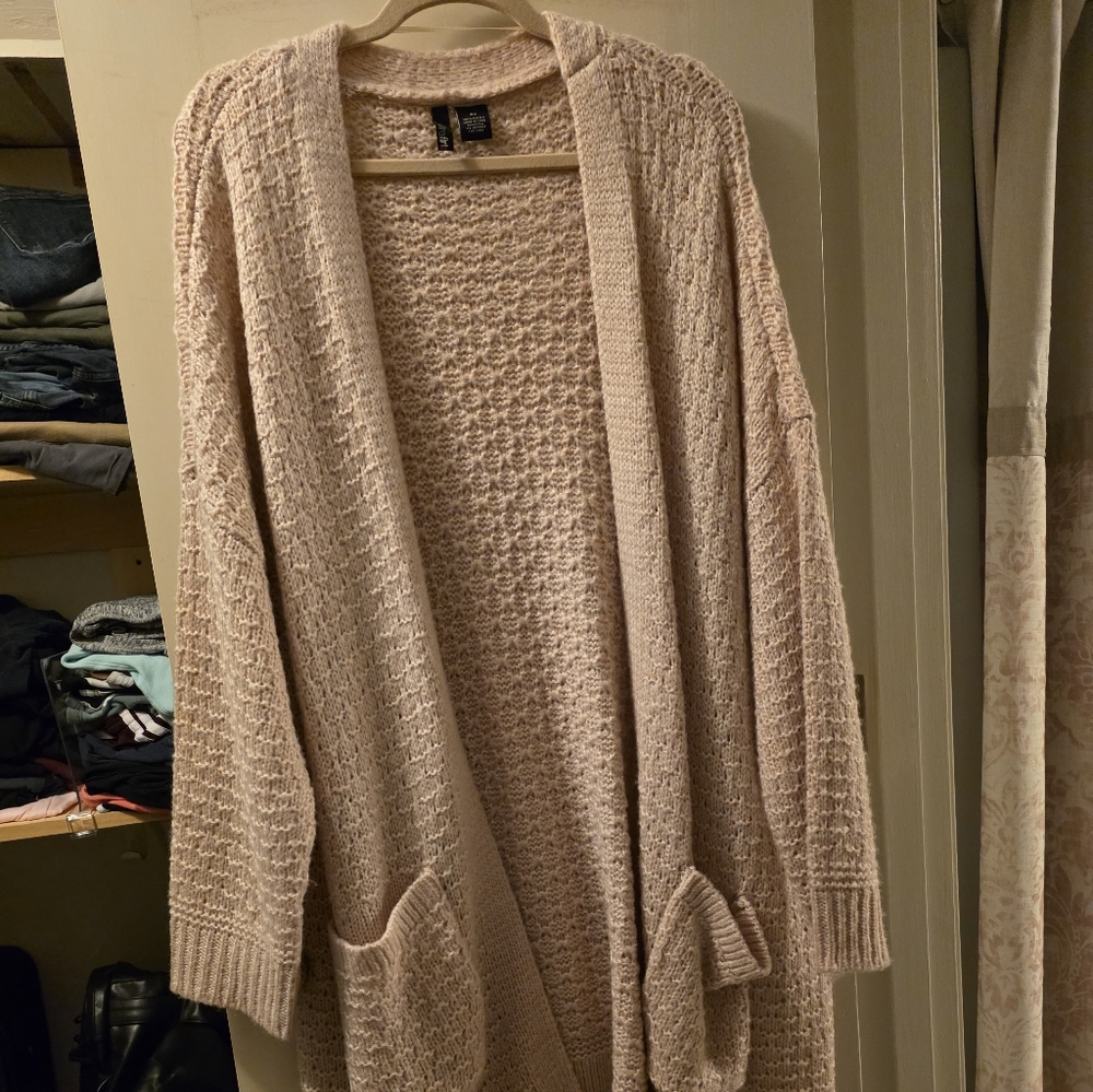 Ultra Flirt Textured Baby Pink Cardigan